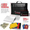 Load image into Gallery viewer, ROLOWAY JUMBO black fireproof bag for safekeeping valuables2