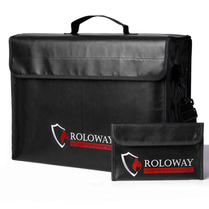 ROLOWAY JUMBO black fireproof bag for safekeeping valuables0