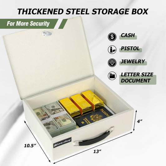 Safe Box | White Cash Storage & Safe | Voncabay