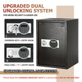 Load image into Gallery viewer, ROLOWAY SAFE MONEY SAFE BOX for home with 2 fireproof money bags 2.2 cubic feet in silver6