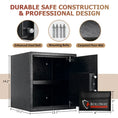 Load image into Gallery viewer, ROLOWAY SAFE MONEY SAFE BOX for home with 2 fireproof money bags 1.5 cubic feet in silver0