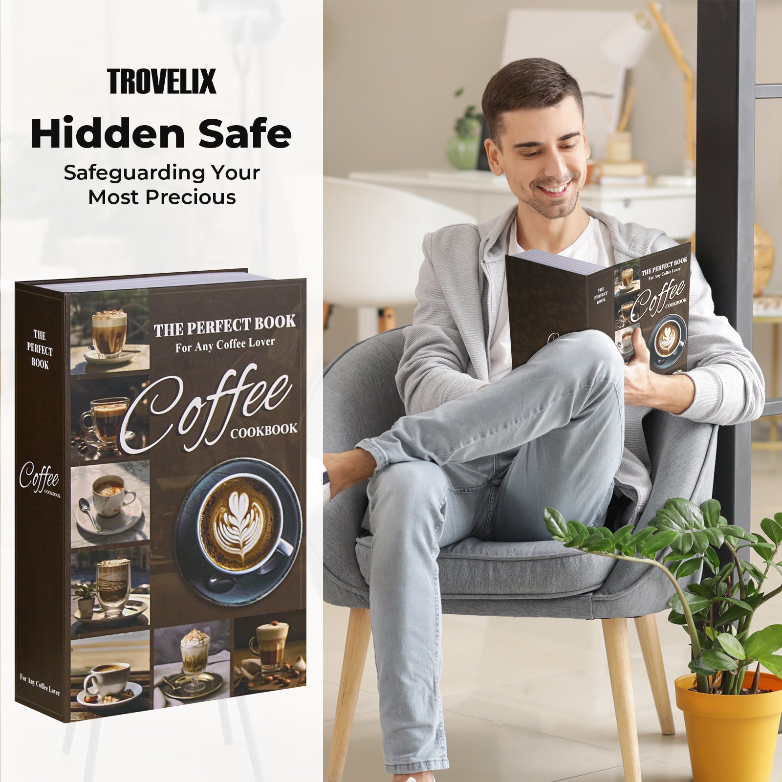 Hidden Book Safe with Fireproof Money Bag for secure storage5