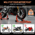 Load image into Gallery viewer, Motorcycle Front Rear Combo Stand Lift | Orange/Black | Sekamtools