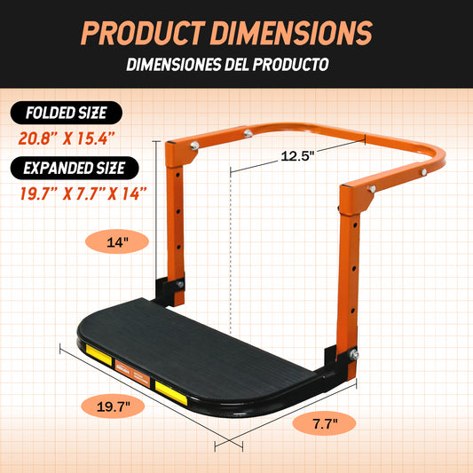 Folding Heavy Duty Tire Step | Orange | Sekamtools