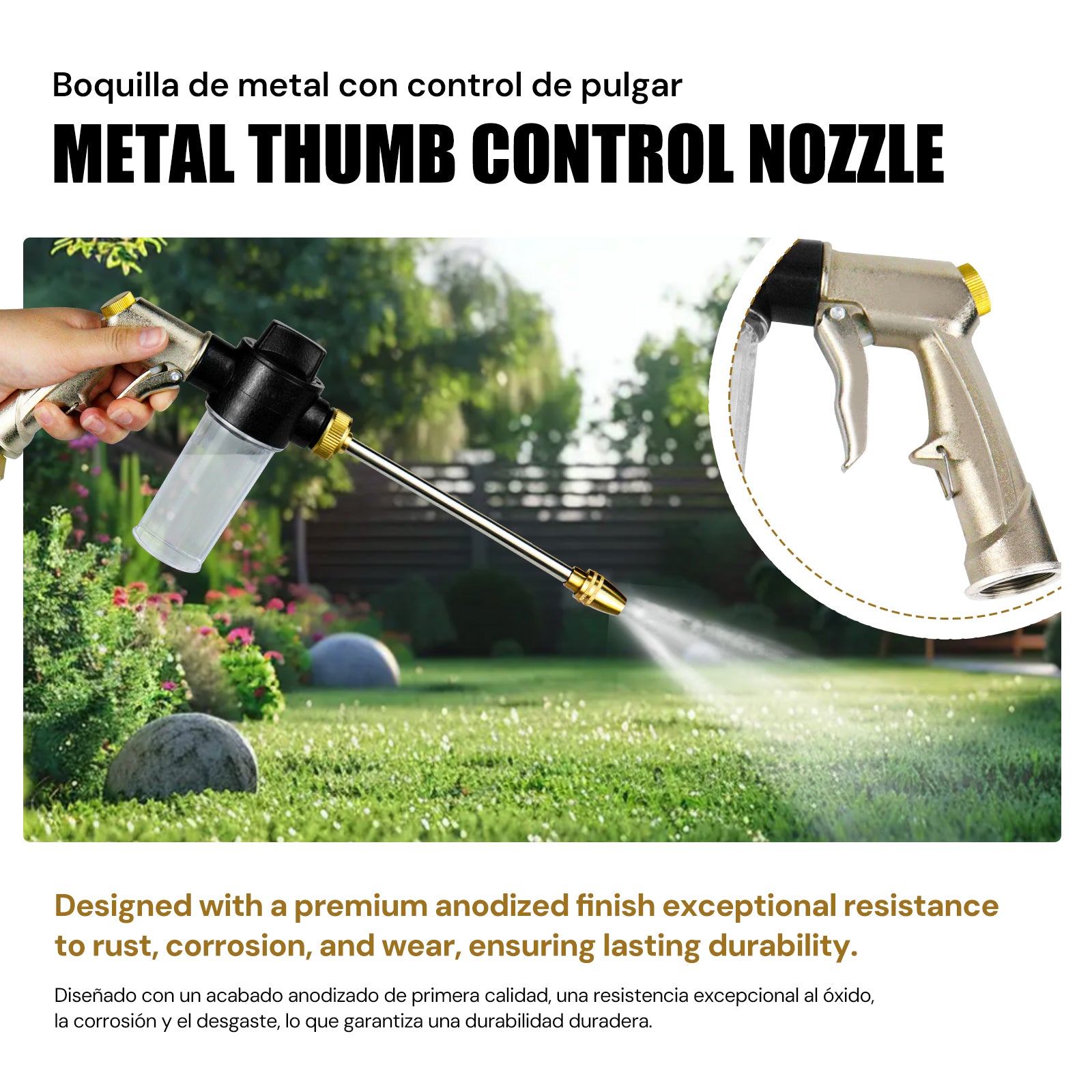 Expandable Garden Hose | 10-Mode High-Pressure Nozzle | Blue