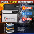 Load image into Gallery viewer, Fireproof pouch 5200℉ AL | 2-pack Black & Sliver | M