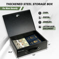 Load image into Gallery viewer, Safe Box | Black Cash Storage & Safe | Voncabay