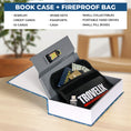 Load image into Gallery viewer, Hidden Book Safe with Fireproof Money Bag for secure storage2