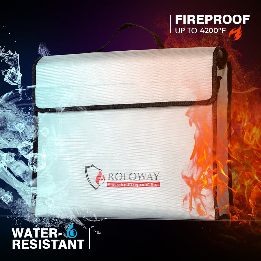 ROLOWAY X-LARGE Fireproof Bag for document and valuables safety3