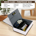 Load image into Gallery viewer, X-Large hidden book safe with included fireproof money bag for secure storage2