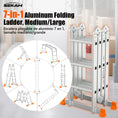 Charger l'image dans la visionneuse de la galerie, S-7-in-1 Aluminum Folding Ladder | Silver | Sekamtools