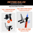Load image into Gallery viewer, Motorcycle Front Rear Combo Stand Lift | Orange/Black | Sekamtools