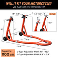 Load image into Gallery viewer, Motorcycle Rear Wheel Stand | Orange | Sekamtools