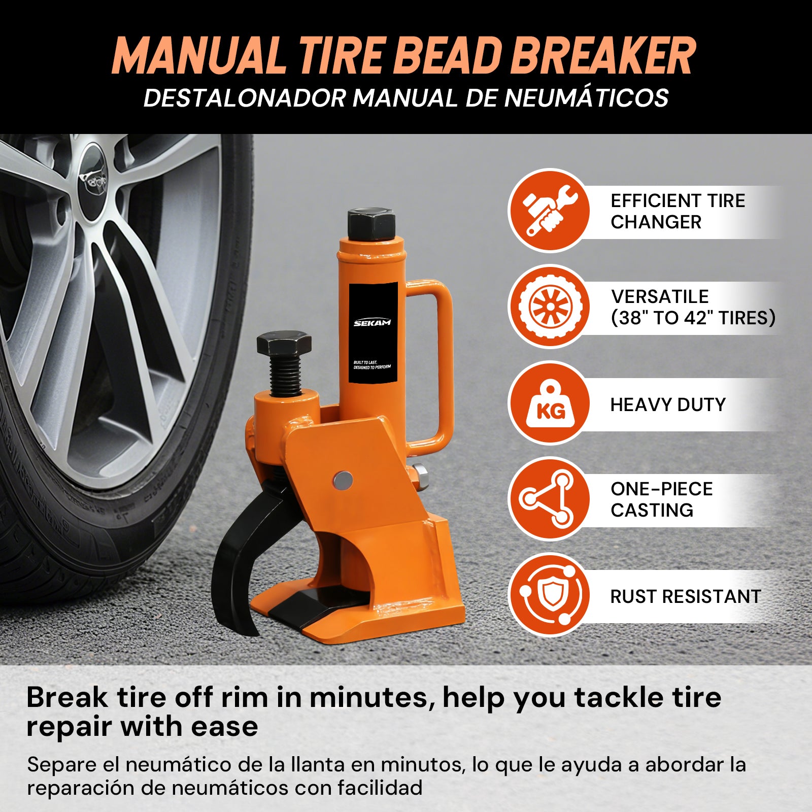 Tire Bead Separator | Orange & Black | Sekamtools