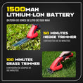 Load image into Gallery viewer, 2-in-1 Cordless Grass Shear & Hedge Trimmer