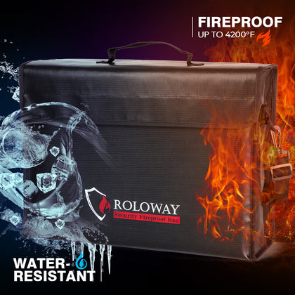 ROLOWAY JUMBO black fireproof bag for safekeeping valuables5