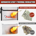 Load image into Gallery viewer, Fireproof pouch 5200℉ AL | 2-pack Black & Sliver | M