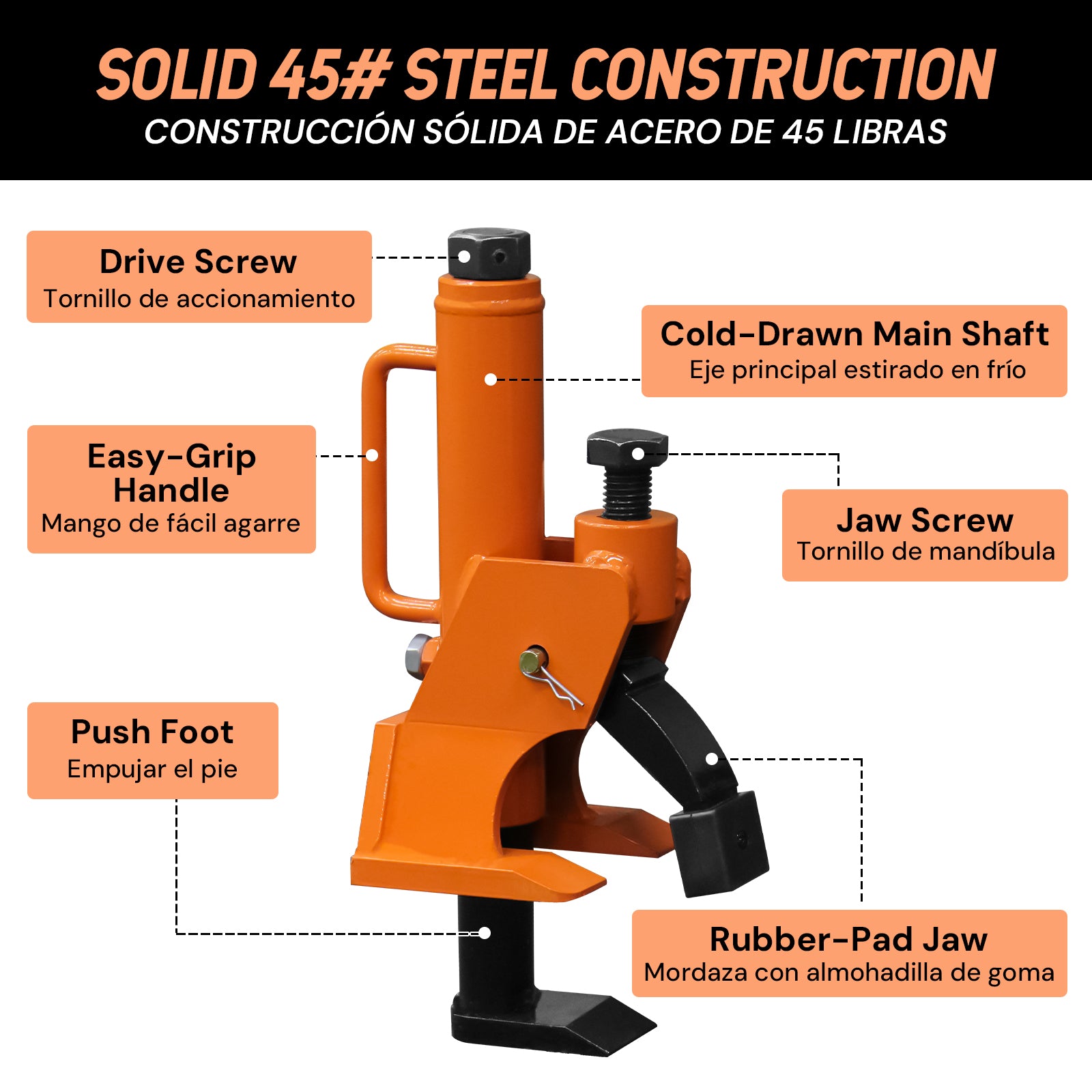 Tire Bead Separator | Orange & Black | Sekamtools