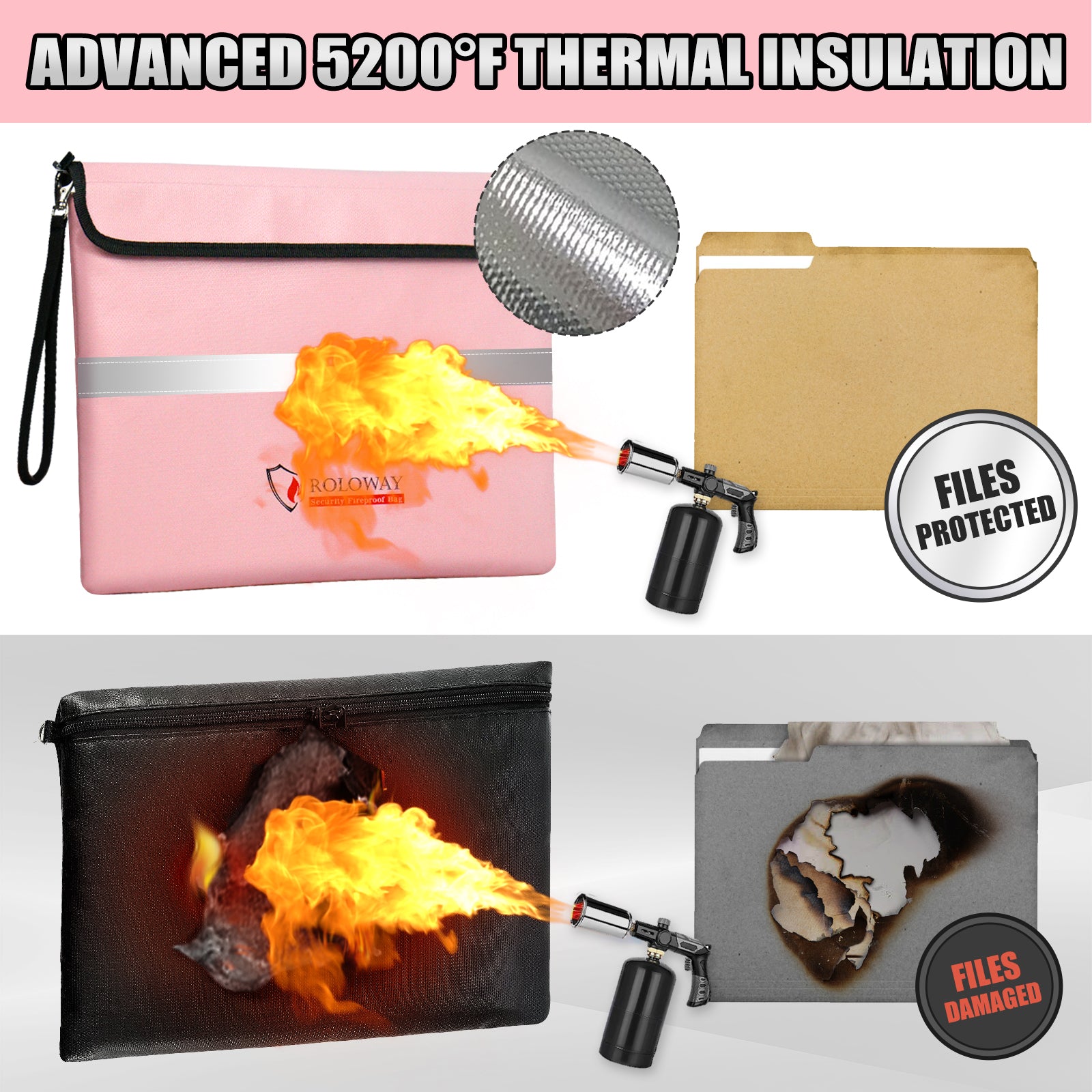 Fireproof Clutch 5200°F AL | Pink | L