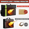 Load image into Gallery viewer, Fireproof bag 5200°F AL | Black with Reflective Strip | XL