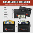 Load image into Gallery viewer, Fireproof pouch 5200°F AL | 2-pack Black | M
