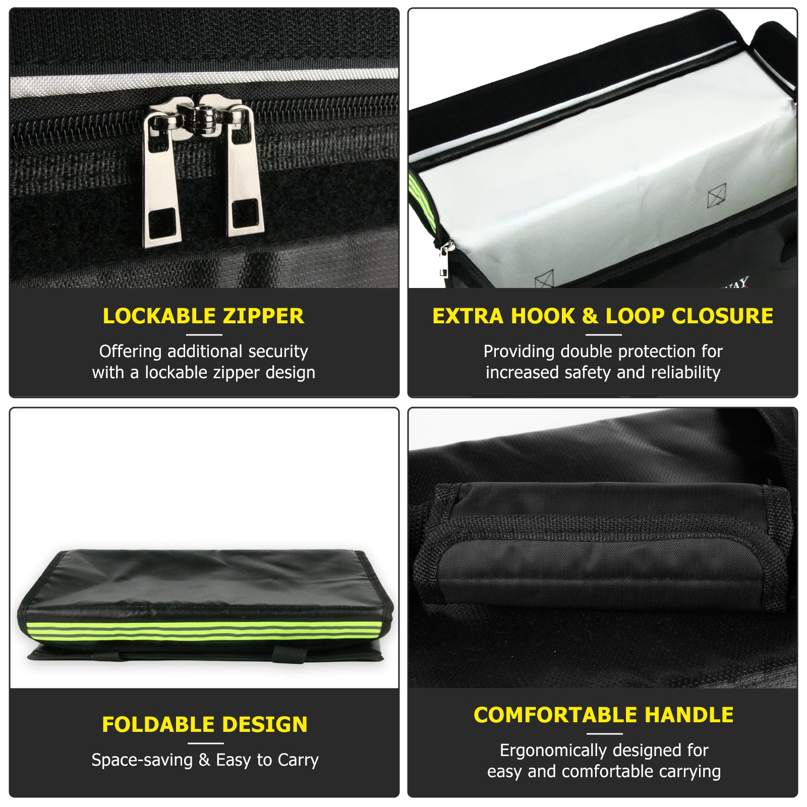 ROLOWAY Lipo Battery Bag Fireproof Safety Storage (20 x 5 x 7.5 inch)5