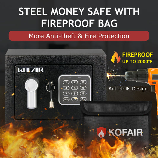Safe Box | 0.23 Cubic Feet in multiple colors | Kofair