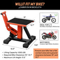 Load image into Gallery viewer, Dirt Bike Lift Stand | Orange & Black | Sekamtools