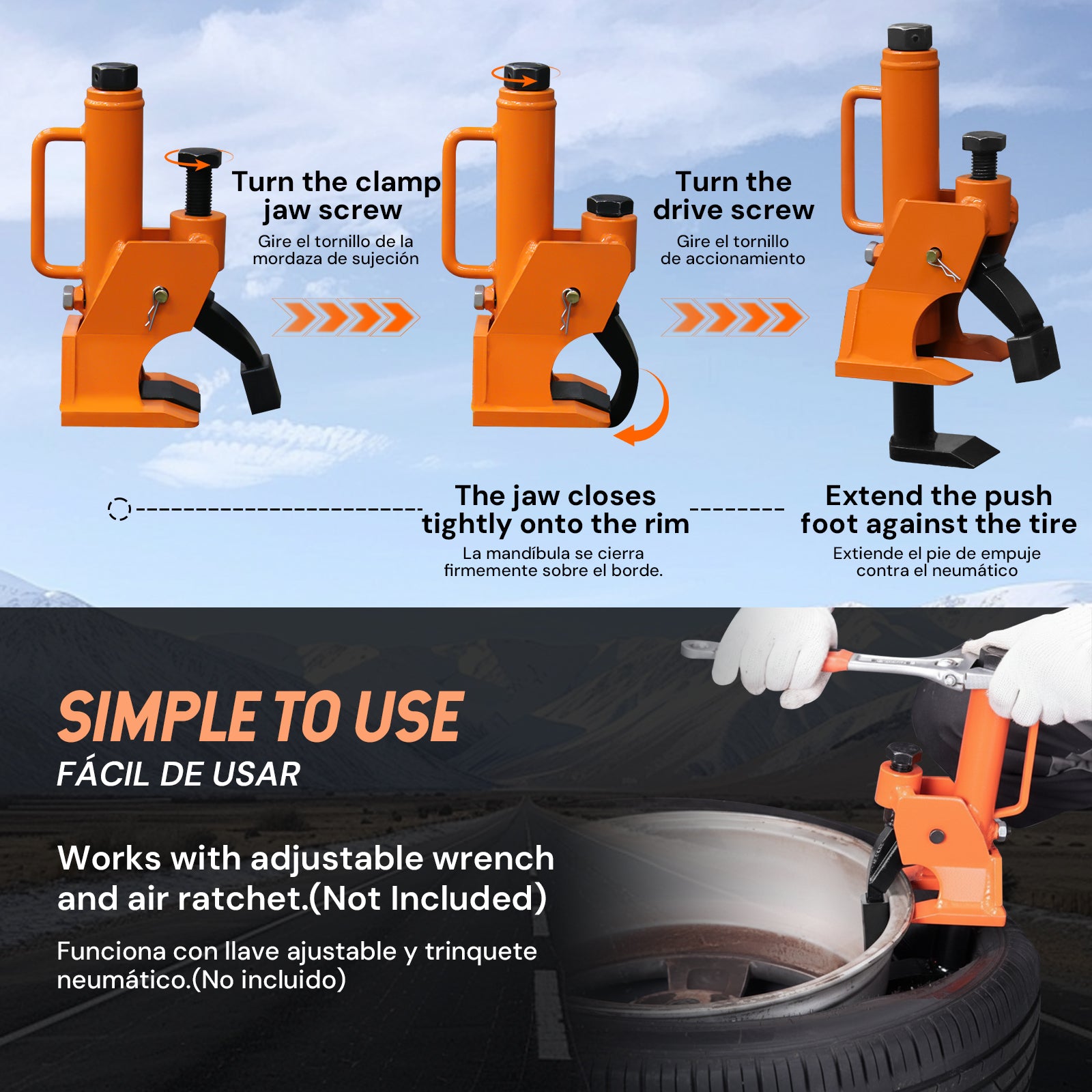 Tire Bead Separator | Orange & Black | Sekamtools