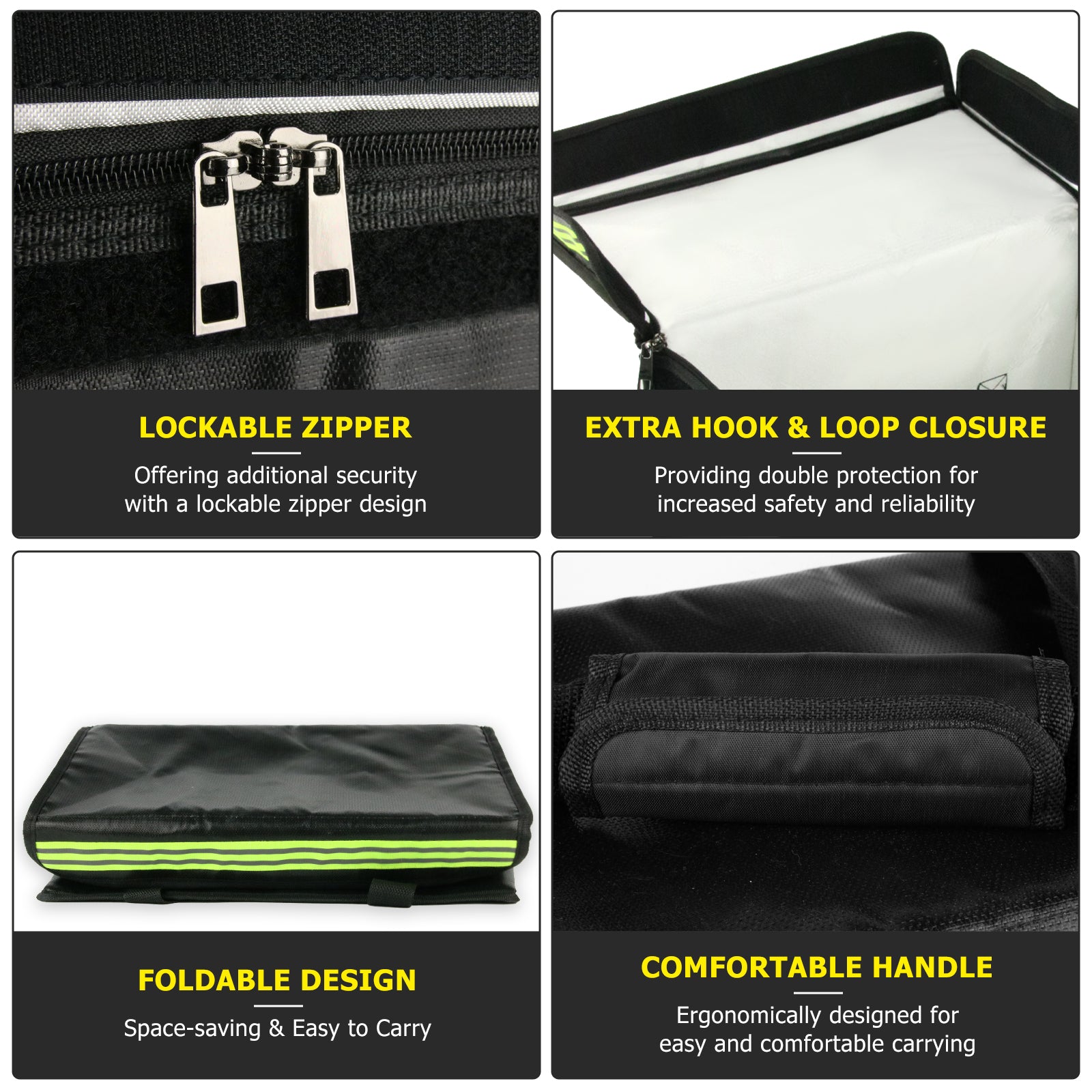 ROLOWAY Lipo Battery Bag Fireproof Safety Storage (15 x 8.5 x 10 inch)1