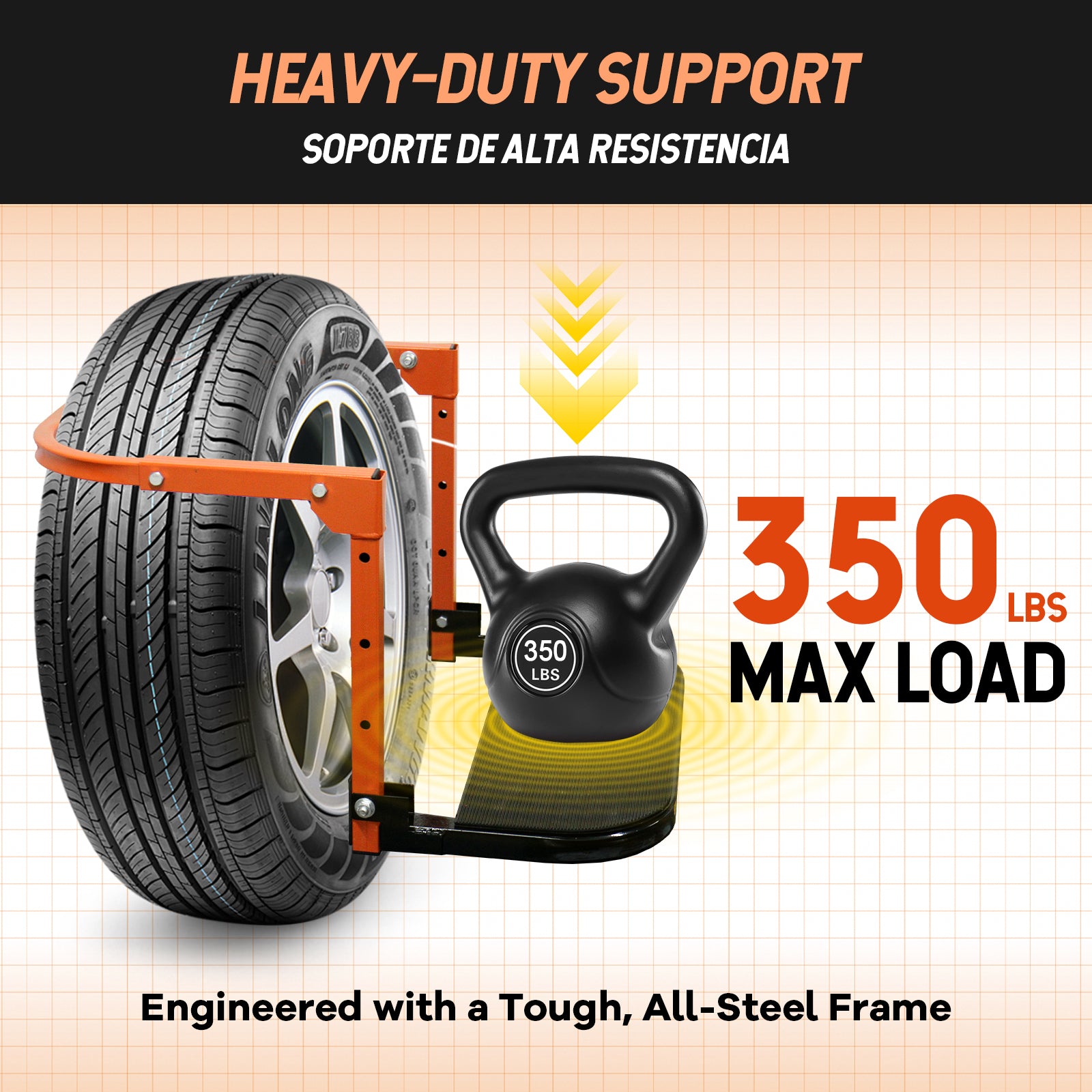 Folding Heavy Duty Tire Step | Orange | Sekamtools