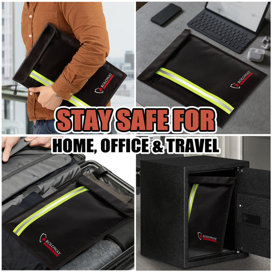Fireproof bag 5200°F AL | Black | Rectangle L
