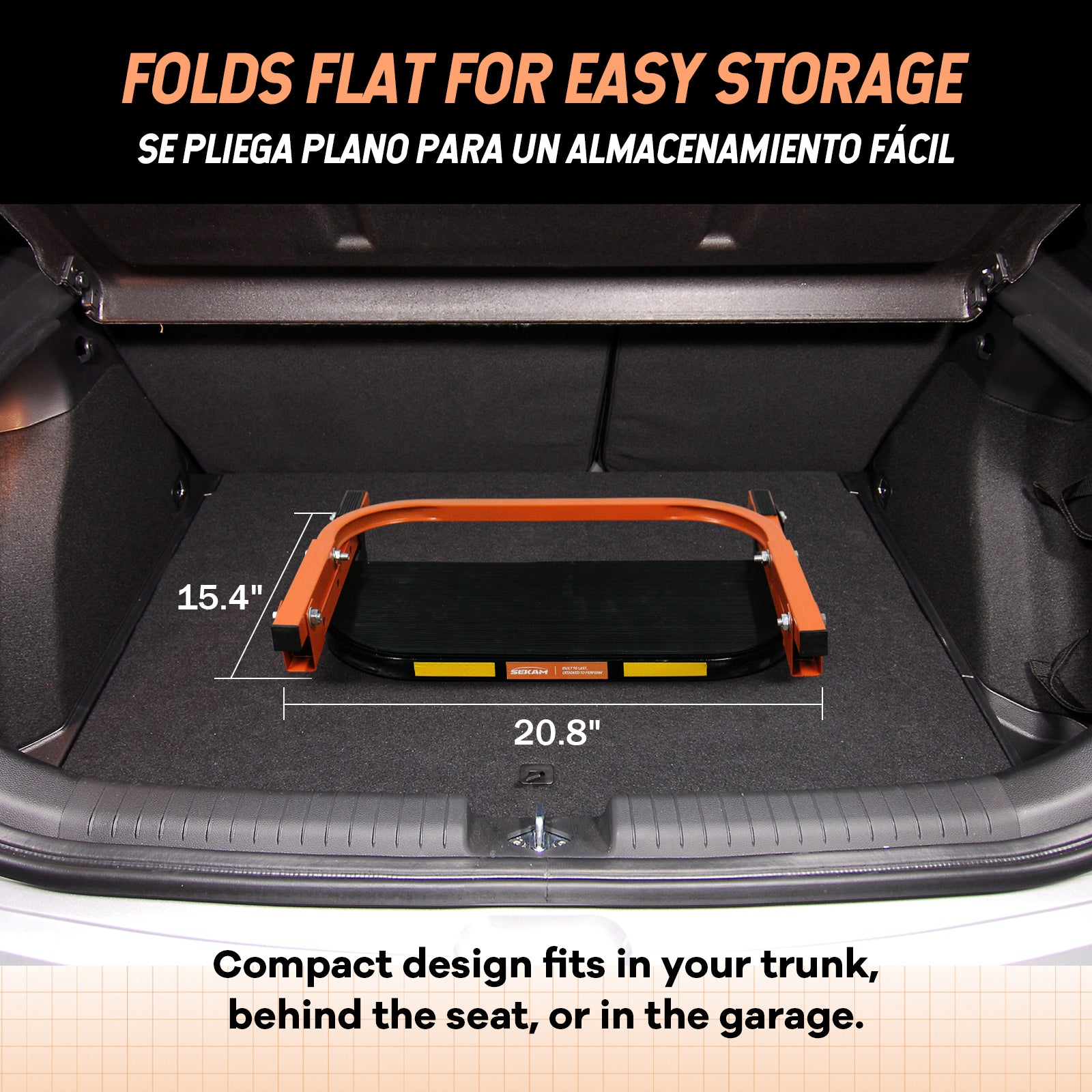 Folding Heavy Duty Tire Step | Orange | Sekamtools
