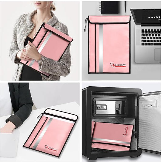 Fireproof bag | Pink | Rectangle L