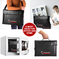 Load image into Gallery viewer, ROLOWAY JUMBO black fireproof bag for safekeeping valuables4