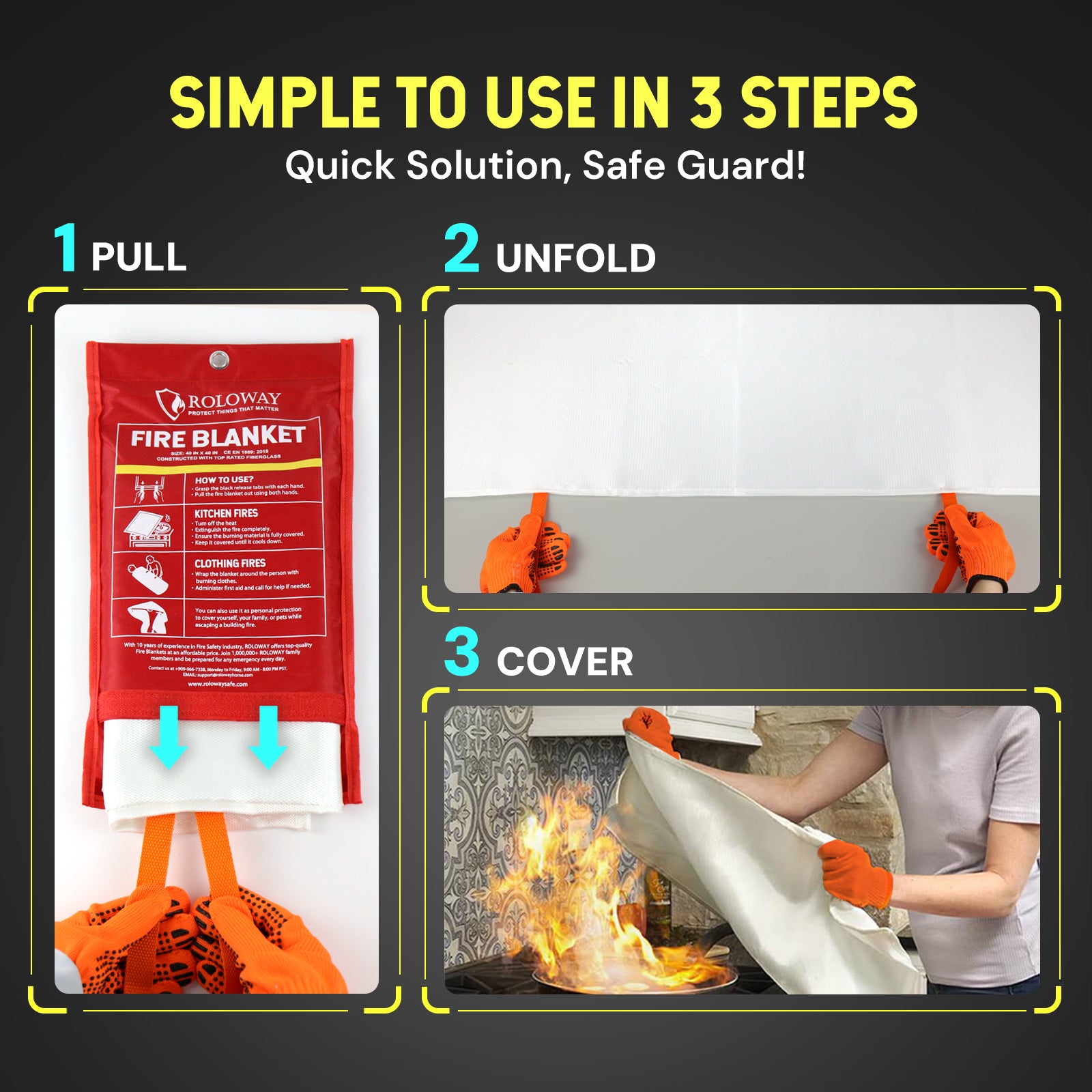 Fire Blanket | 2-Pack / 4-Pack