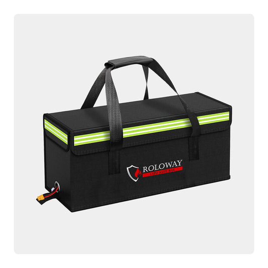Bolsa para batería ROLOWAY Lipo bolsa ignífuga (20 x 5 x 7,5 pulgadas)