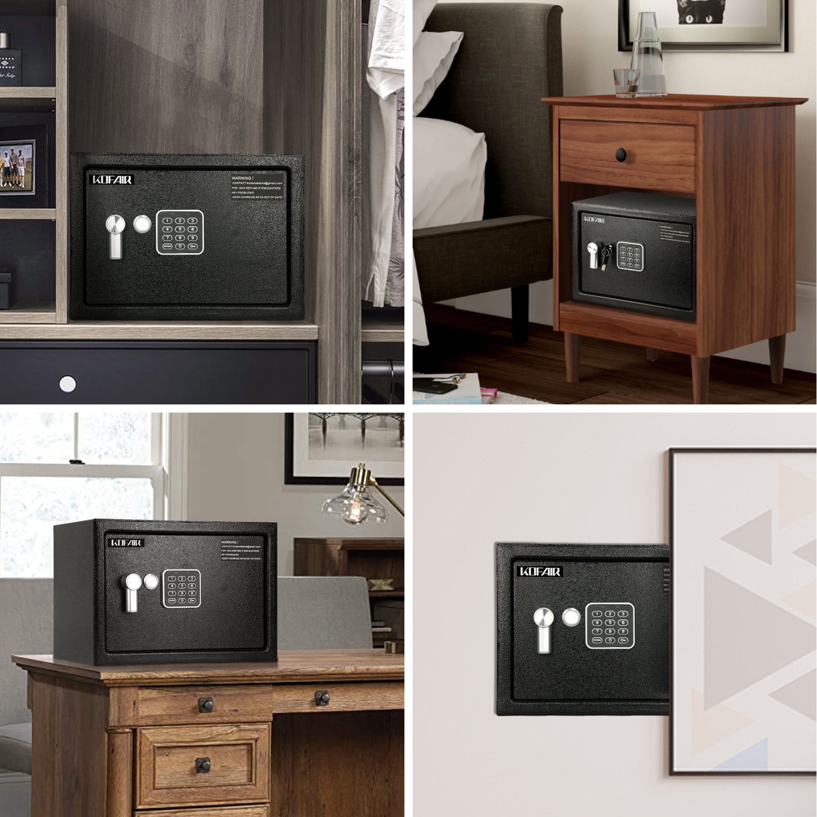 Safe Box | 0.8 Cubic Feet Black | Kofair