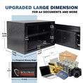 Load image into Gallery viewer, ROLOWAY SAFE Large Money Safe Box for Home with 2 Fireproof Money Bags in Black6