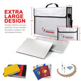 Charger l'image dans la visionneuse de la galerie, Bundle of ROLOWAY SAFE large and small silver fireproof bags with fireproof money bags 2-pack set1