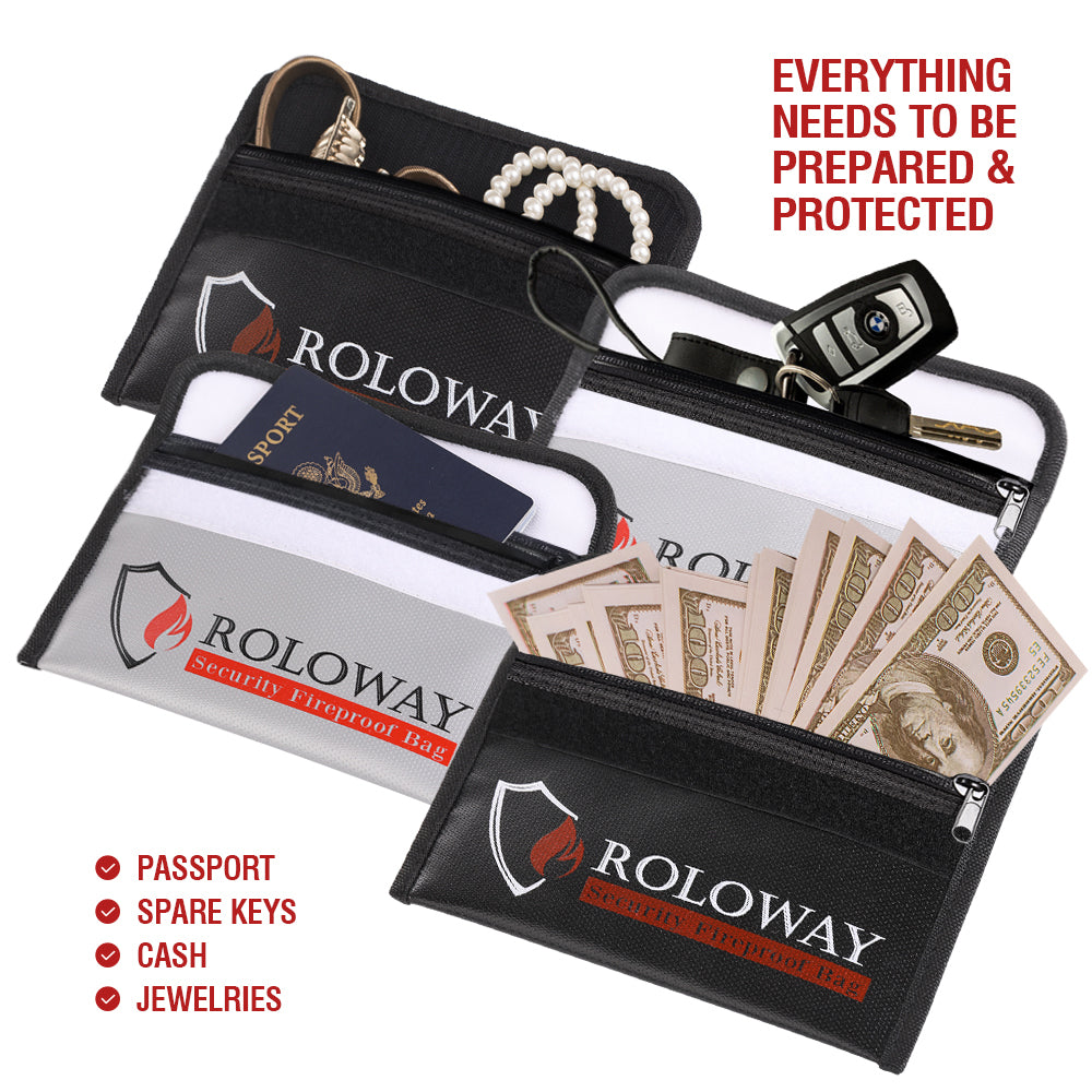 ROLOWAY SAFE Large Money Safe Box with Fireproof Money Bags and Waterproof Zipper6