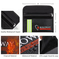 Cargar la imagen en la vista de la galería, ROLOWAY SAFE small black fireproof bag with reflective strip, 5 x 8 inches, set of 20