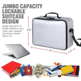 Charger l'image dans la visionneuse de la galerie, ROLOWAY silver multi-layer safe fireproof document bag with lock1
