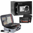 Cargar la imagen en la vista de la galería, ROLOWAY SAFE Large Money Safe Box with Fireproof Money Bags and Fireproof File Storage Bag in Gray, 17 x 11.8 x 5 inch with Lock3