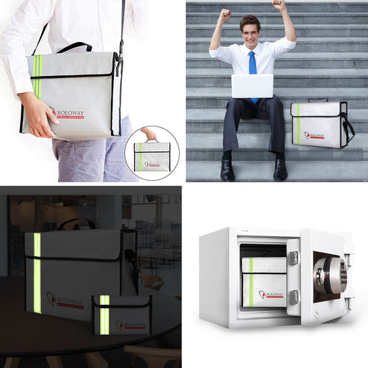 ROLOWAY X-LARGE Fireproof Bag with Reflective Strip for safety and secure storage4