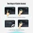 Load image into Gallery viewer, SEKAM Biometric Fingerprint Safe Box with fireproof money bags for secure storage3
