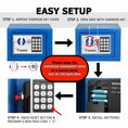 Load image into Gallery viewer, ROLOWAY SAFE steel small money safe box with fireproof money bag in blue2