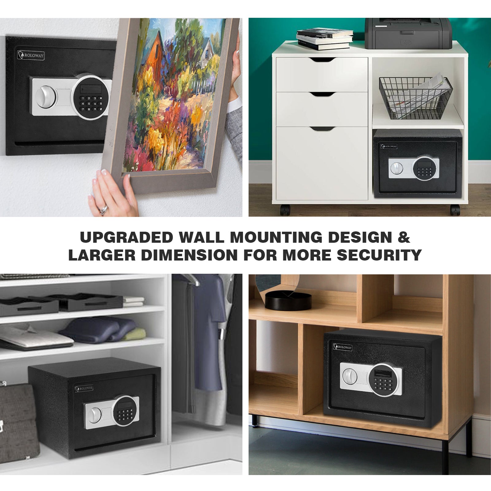 ROLOWAY SAFE Large Money Safe Box with Fireproof Money Bags and Document Bag6