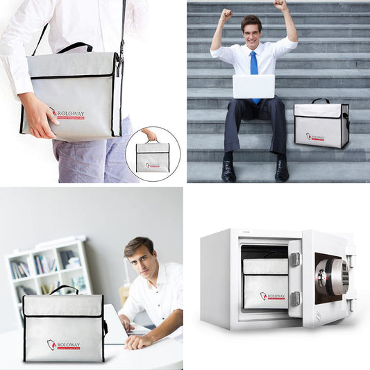 ROLOWAY X-LARGE Fireproof Bag for document and valuables safety4