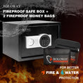 Load image into Gallery viewer, ROLOWAY SAFE large money safe box for home with fireproof money bags6